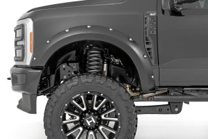 Ford F-350 Super Duty Fender Flares - Rough Country - Pocket - Gloss Black - 2023+